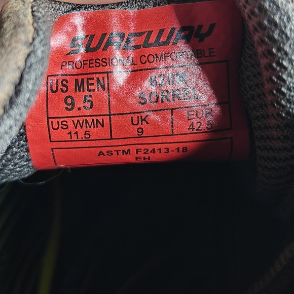 SUREWAY  Chukka Boots Comfort Driving Leather Moc Toe Work Boots Men's Shoe 9.5 - Picture 11 of 11